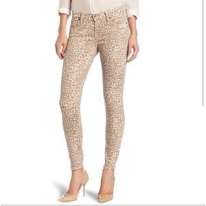 Lucky Brand Legend Sofia Leopard Print Skinny Jeans Size 32 Animal Print